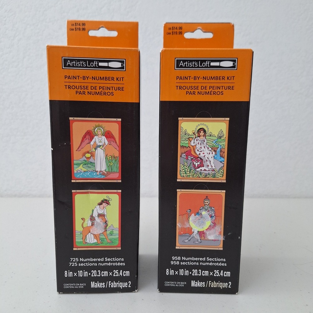 Artist's Loft Paint By Number Kit (2) Halloween Tarot Card Brand New